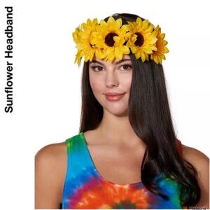 Halloween costume sunf headband  HIPPIE NWT
